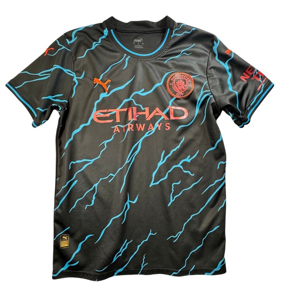 Puma Manchester City Jersey Soccer Football Club Short Sleeve Shirt M‎ - Picture 1 of 8